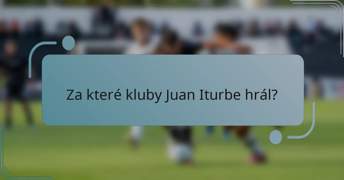 Za které kluby Juan Iturbe hrál?